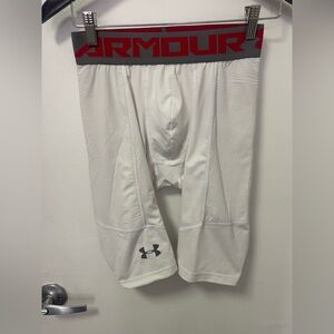 Under Armour UA Mens Compression Shorts White Size Medium Heat Gear baseball